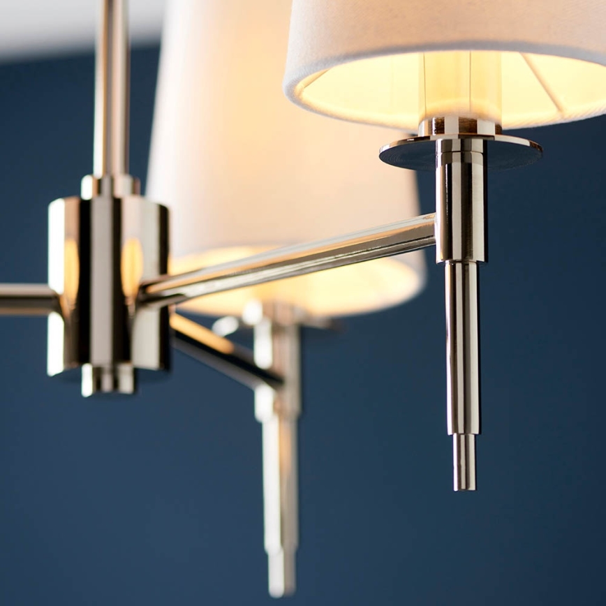 Endon 99455 - Luster na stalku 3xE14/6W/230V sjajni hrom/bela