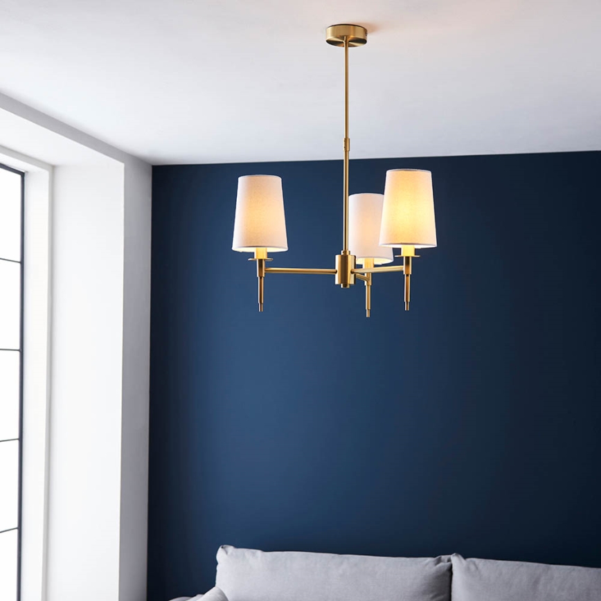 Endon 99456 - Luster na šipci 3xE14/6W/230V zlatna/bela