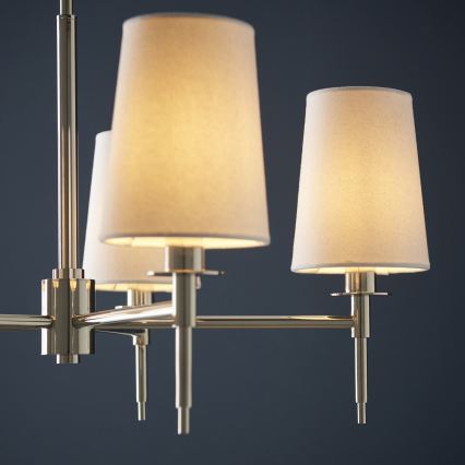 Endon 99457 - Luster na lancu 5xE14/6W/230V sjajni hrom/bela