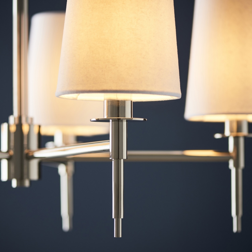 Endon 99457 - Luster na lancu 5xE14/6W/230V sjajni hrom/bela