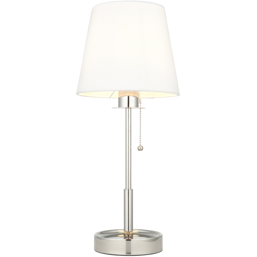 Endon 99596 - Stona lampa 1xE27/10W/230V bela/sjajni hrom