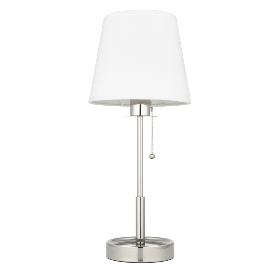 Endon 99596 - Stona lampa 1xE27/10W/230V bela/sjajni hrom