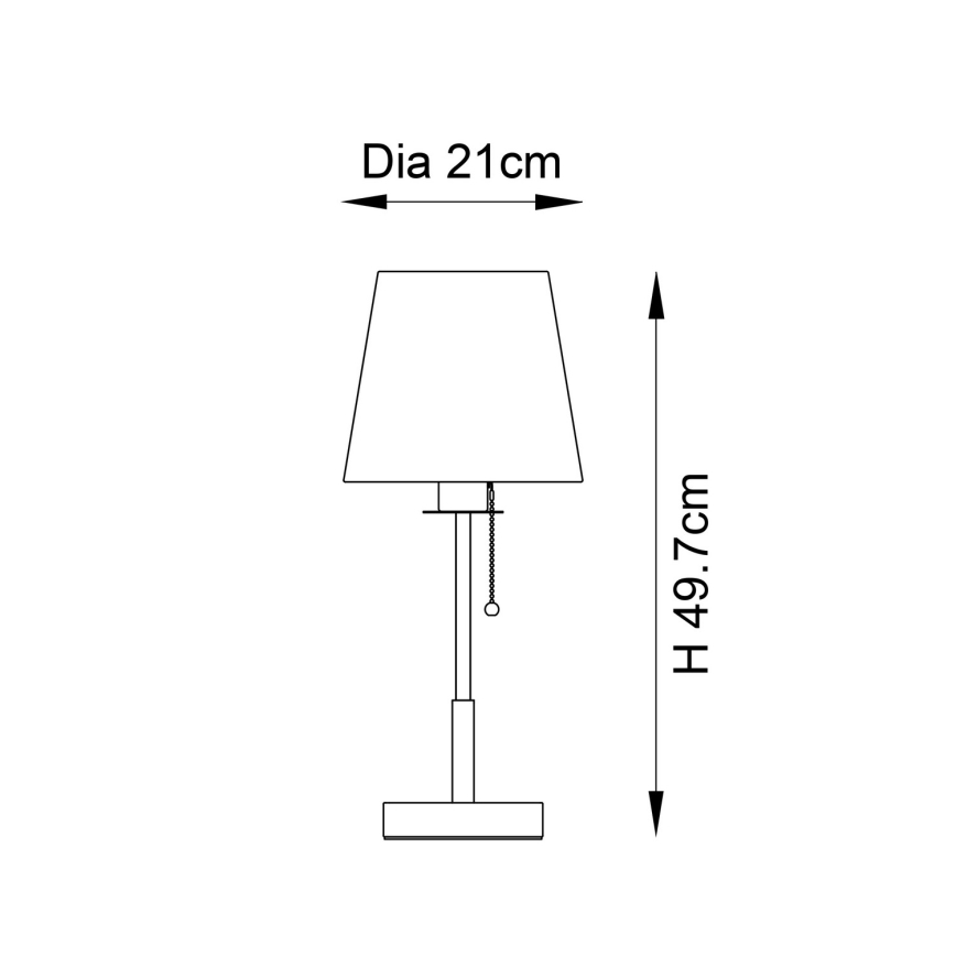 Endon 99596 - Stona lampa 1xE27/10W/230V bela/sjajni hrom