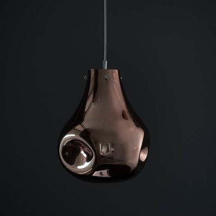 Endon 99790 - Luster na sajli EUROPA 1xE27/10W/230V u zadimljenoj braon boji