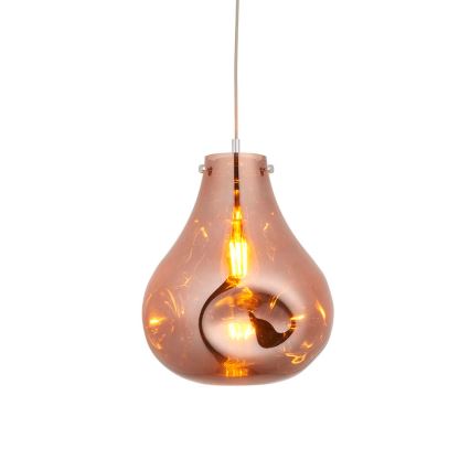 Endon 99790 - Luster na sajli EUROPA 1xE27/10W/230V u zadimljenoj braon boji