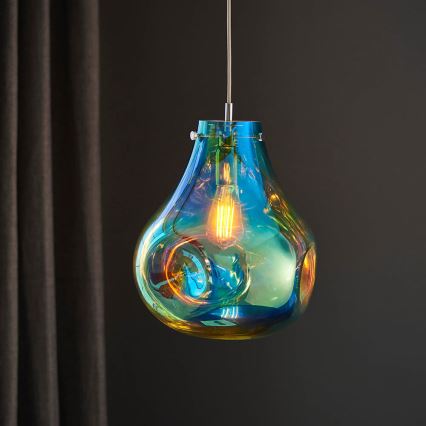 Endon 99791 - Luster na sajli EUROPA 1xE27/10W/230V plavi