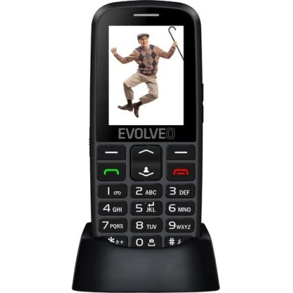 Evolveo - EasyPhone EG, 4G mobilni telefon za seniore, crni