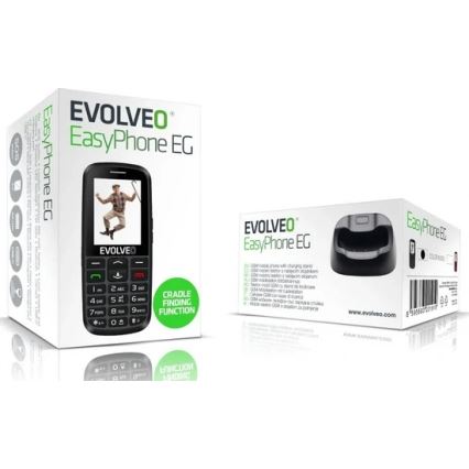 Evolveo - EasyPhone EG, 4G mobilni telefon za seniore, crni
