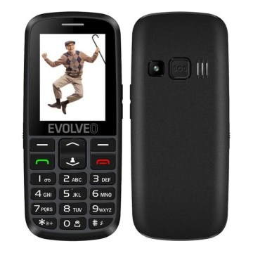 Evolveo - EasyPhone EG 4G mobilni telefon za starije osobe, crne boje