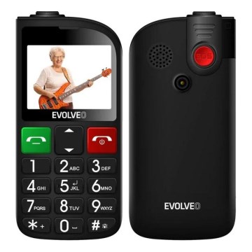 Evolveo - EasyPhone FL, mobilni telefon za starije osobe, crne boje