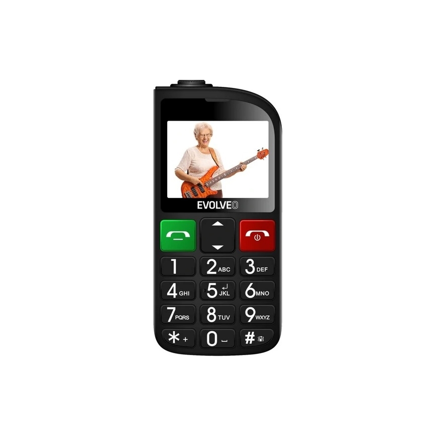 Evolveo - EasyPhone FL, mobilni telefon za starije osobe, crne boje