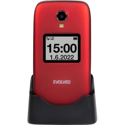 Evolveo - EasyPhone FS, preklopni mobilni telefon 2.8 crveni
