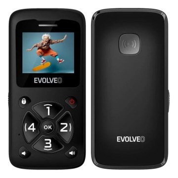 Evolveo - EasyPhone ID, mobilni telefon za starije osobe, crne boje