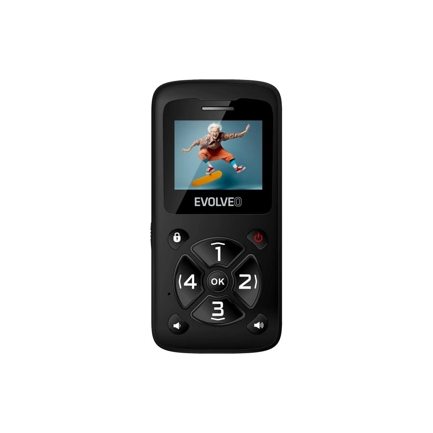 Evolveo - EasyPhone ID mobilni telefon za starije osobe, crne boje