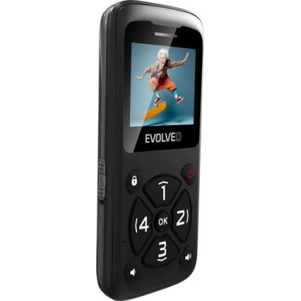 Evolveo - EasyPhone ID mobilni telefon za starije osobe, crne boje