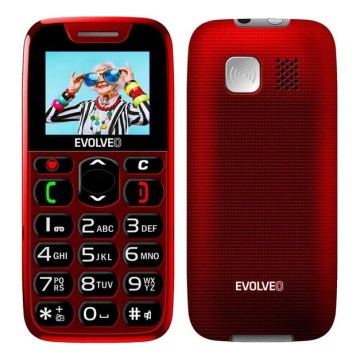 Evolveo - EasyPhone mobilni telefon za starije osobe crvena