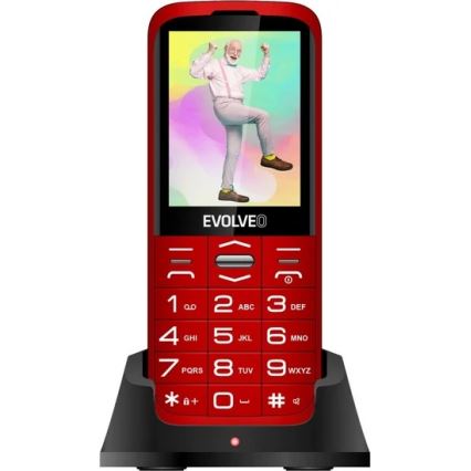 Evolveo - EasyPhone XO mobilni telefon za seniore, crvene boje