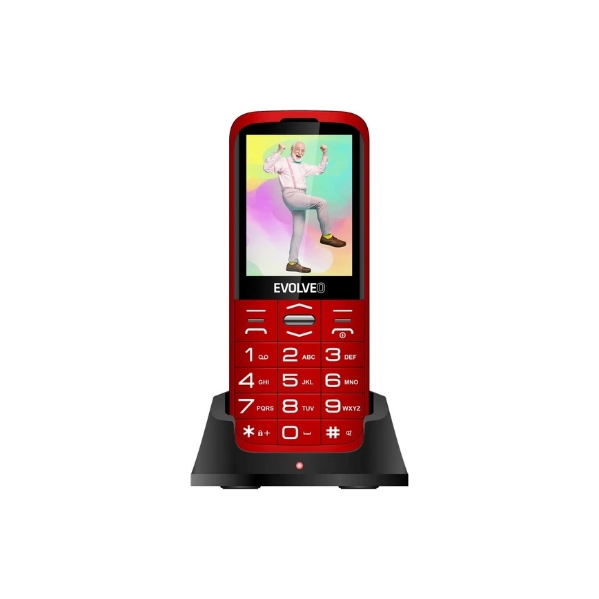 Evolveo - EasyPhone XO mobilni telefon za seniore, crvene boje