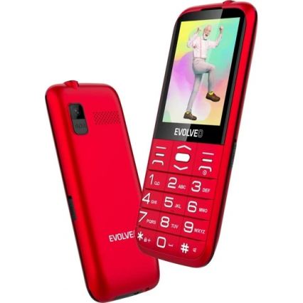 Evolveo - EasyPhone XO mobilni telefon za seniore, crvene boje