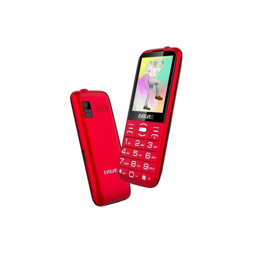 Evolveo - EasyPhone XO mobilni telefon za seniore, crvene boje