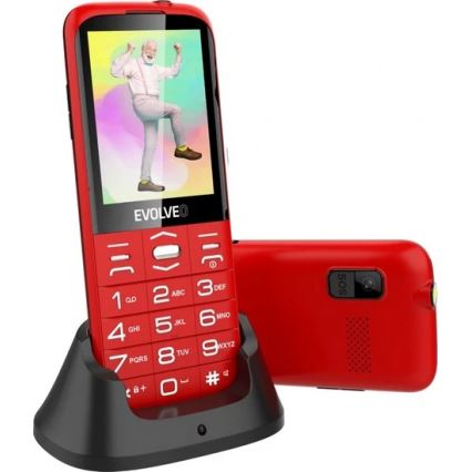 Evolveo - EasyPhone XO mobilni telefon za seniore, crvene boje