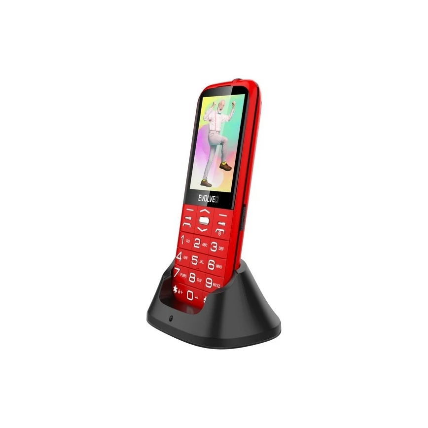Evolveo - EasyPhone XO mobilni telefon za seniore, crvene boje