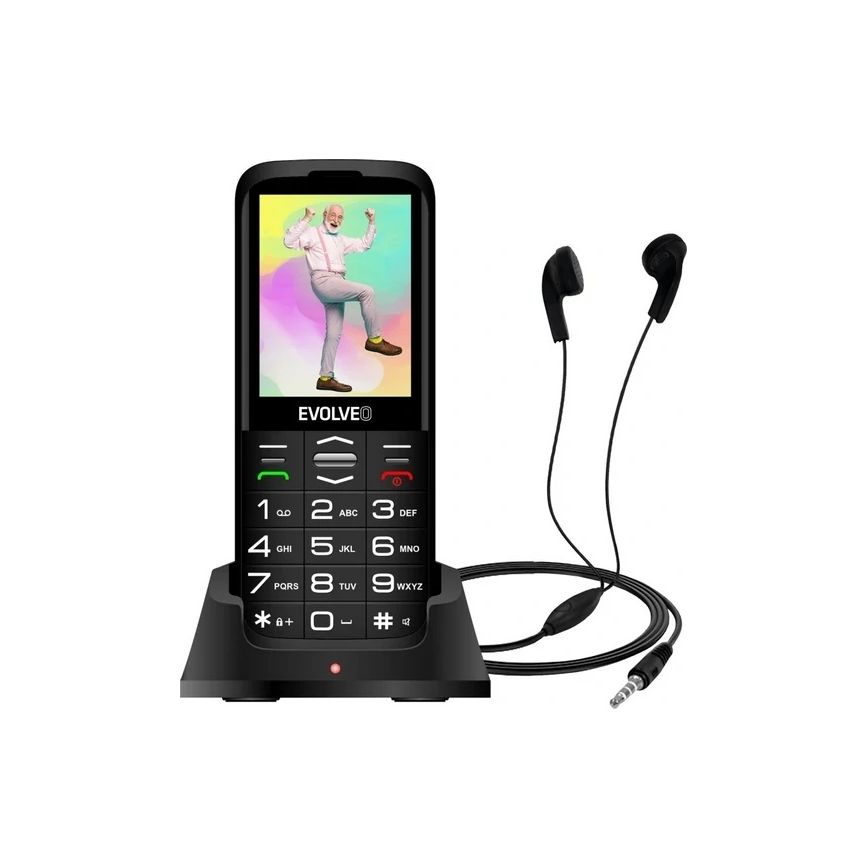 Evolveo - EasyPhone XO mobilni telefon za starije osobe, crne boje
