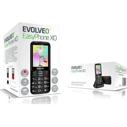 Evolveo - EasyPhone XO mobilni telefon za starije osobe, crne boje