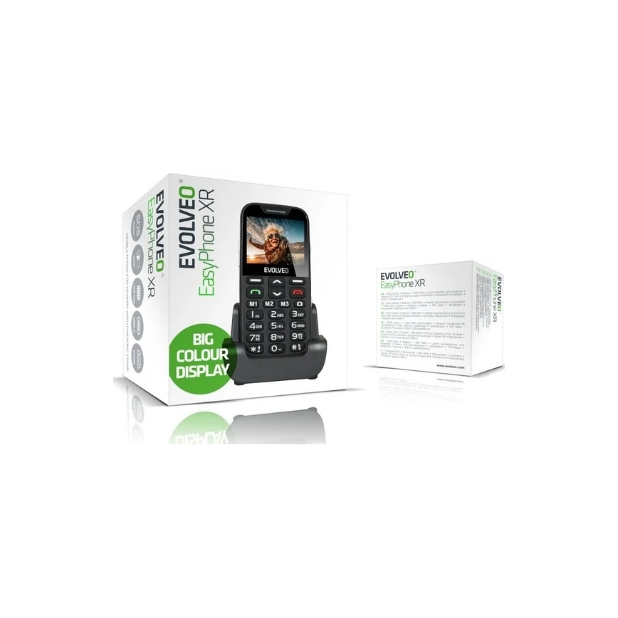 Evolveo - EasyPhone XR 2G crni mobilni telefon za starije osobe