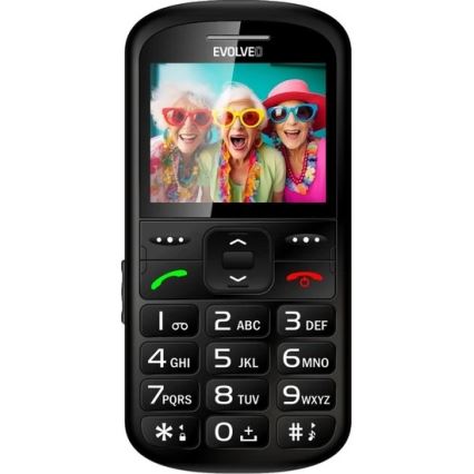 Evolveo - EasyPhone XS, crni mobilni telefon za starije osobe