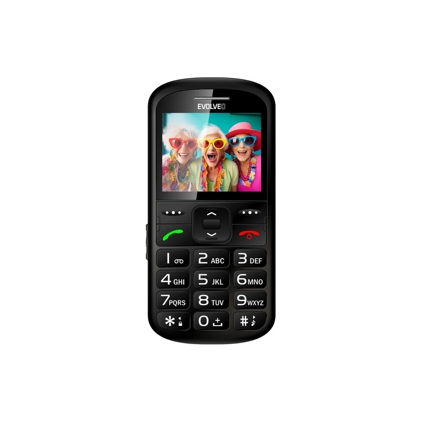 Evolveo - EasyPhone XS, crni mobilni telefon za starije osobe