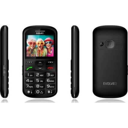 Evolveo - EasyPhone XS, crni mobilni telefon za starije osobe