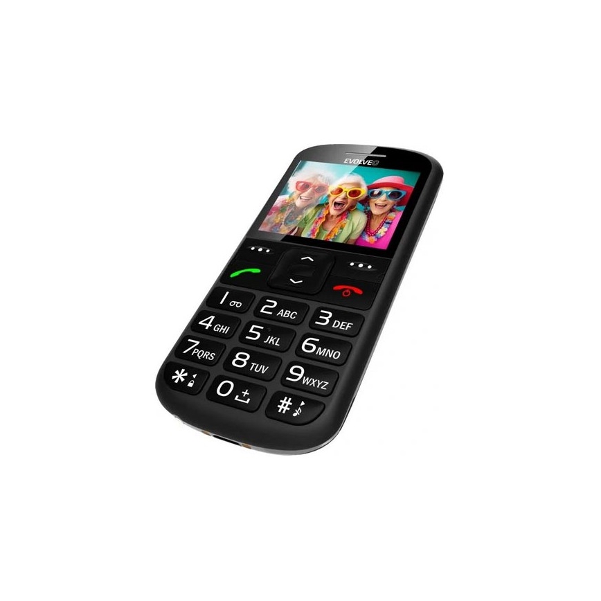 Evolveo - EasyPhone XS mobilni telefon za starije osobe, crne boje