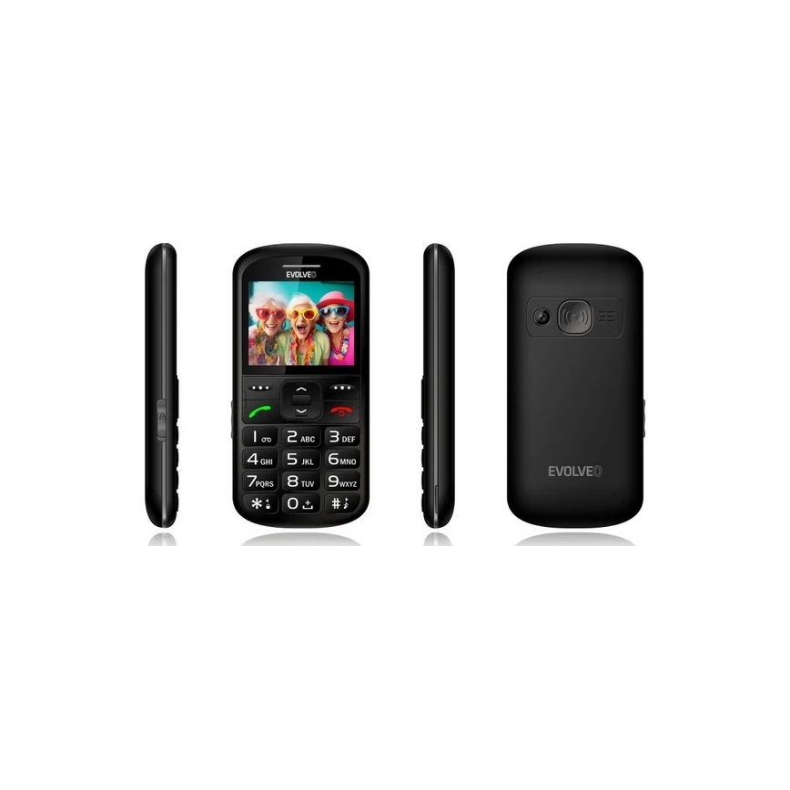 Evolveo - EasyPhone XS mobilni telefon za starije osobe, crne boje