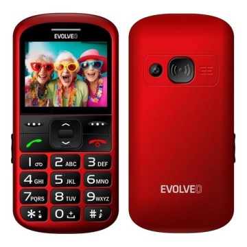 Evolveo - EasyPhone XS, mobilni telefon za starije osobe, crvene boje