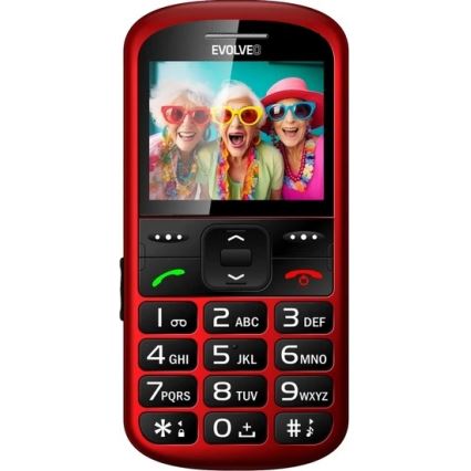 Evolveo - EasyPhone XS mobilni telefon za starije osobe crveni
