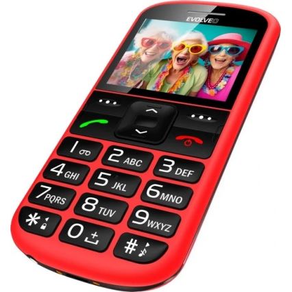 Evolveo - EasyPhone XS mobilni telefon za starije osobe crveni