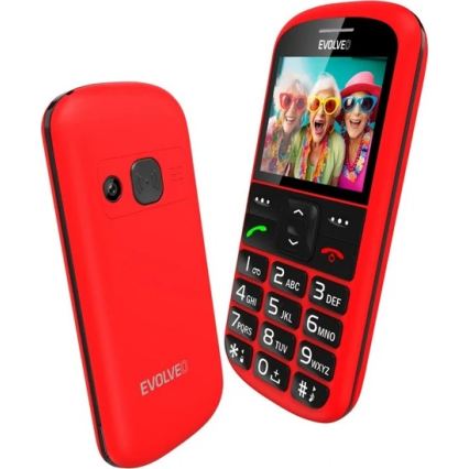Evolveo - EasyPhone XS mobilni telefon za starije osobe crveni