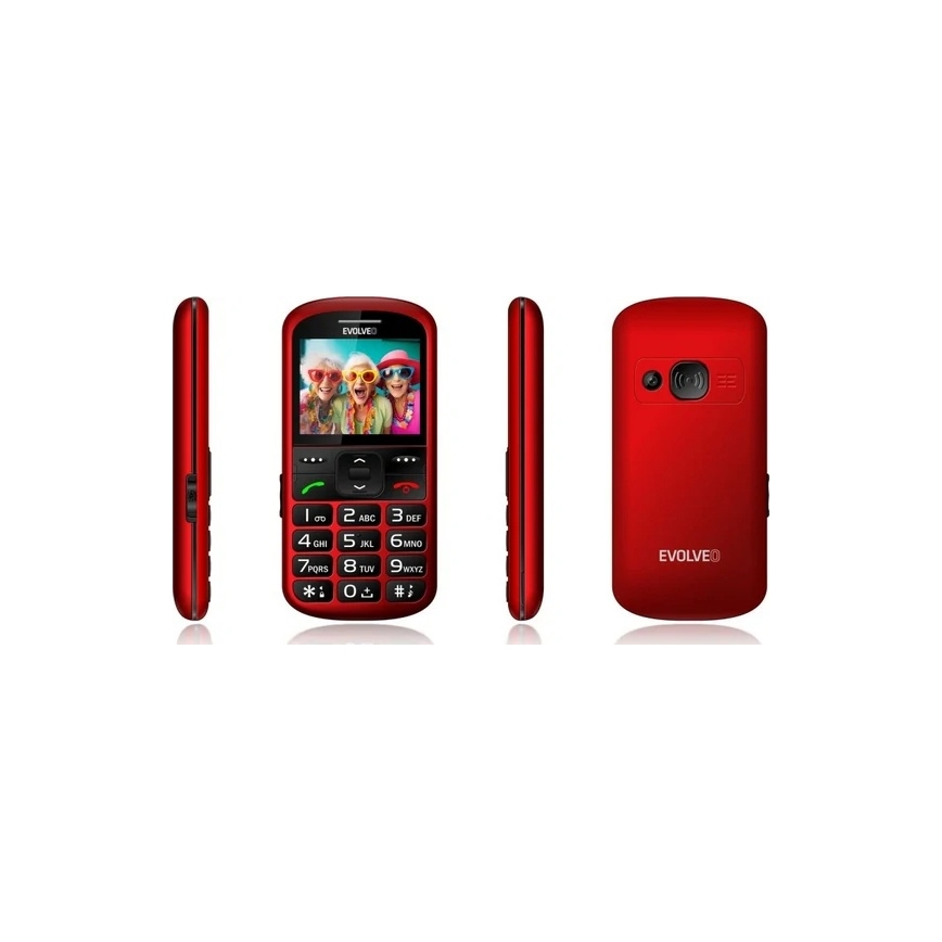 Evolveo - EasyPhone XS mobilni telefon za starije osobe crveni