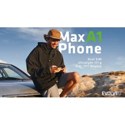 Evolveo - MaxPhone A1 tasterni Dual SIM telefon, crne boje