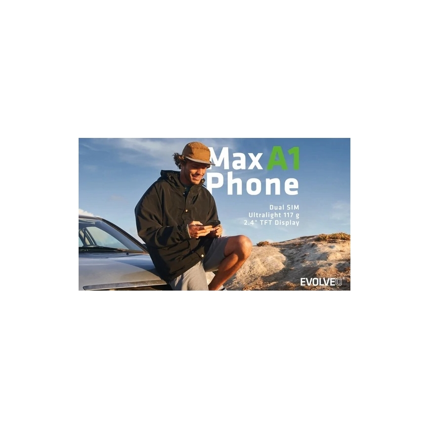 Evolveo - MaxPhone A1 tasterni Dual SIM telefon, crne boje