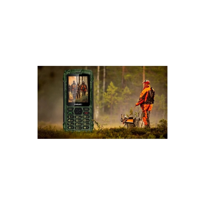 Evolveo - StrongPhone H1, vodootporan Dual SIM telefon u lovnoj kamuflaži