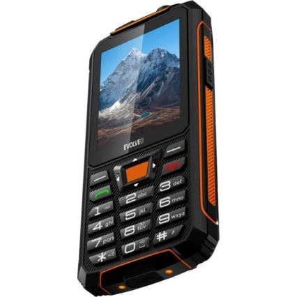 Evolveo - StrongPhone Z6, vodootporan Dual SIM telefon, crna/narandžasta