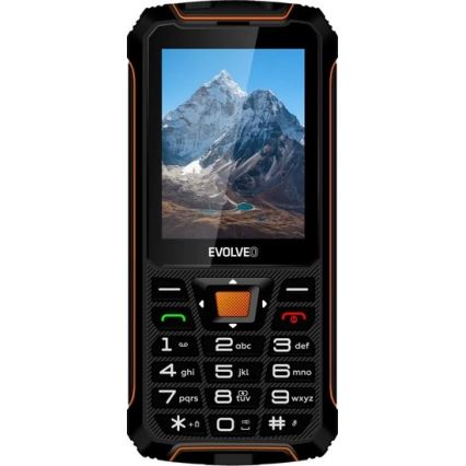 Evolveo - StrongPhone Z6, vodootporan Dual SIM telefon, crna/narandžasta