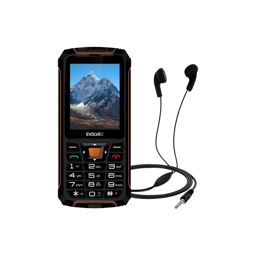 Evolveo - StrongPhone Z6, vodootporan Dual SIM telefon, crna/narandžasta