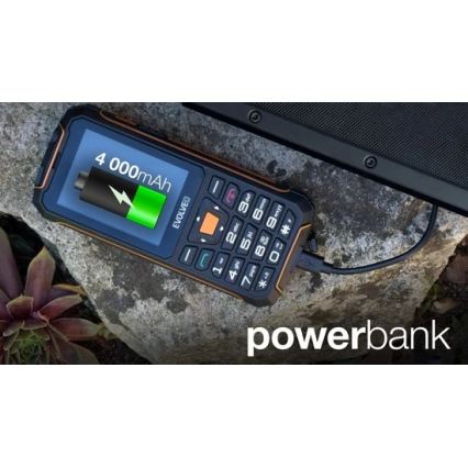 Evolveo - StrongPhone Z6, vodootporan Dual SIM telefon, crna/narandžasta