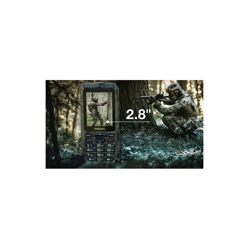 Evolveo - StrongPhone Z6 vodootporan Dual SIM telefon lovačka kamuflaža