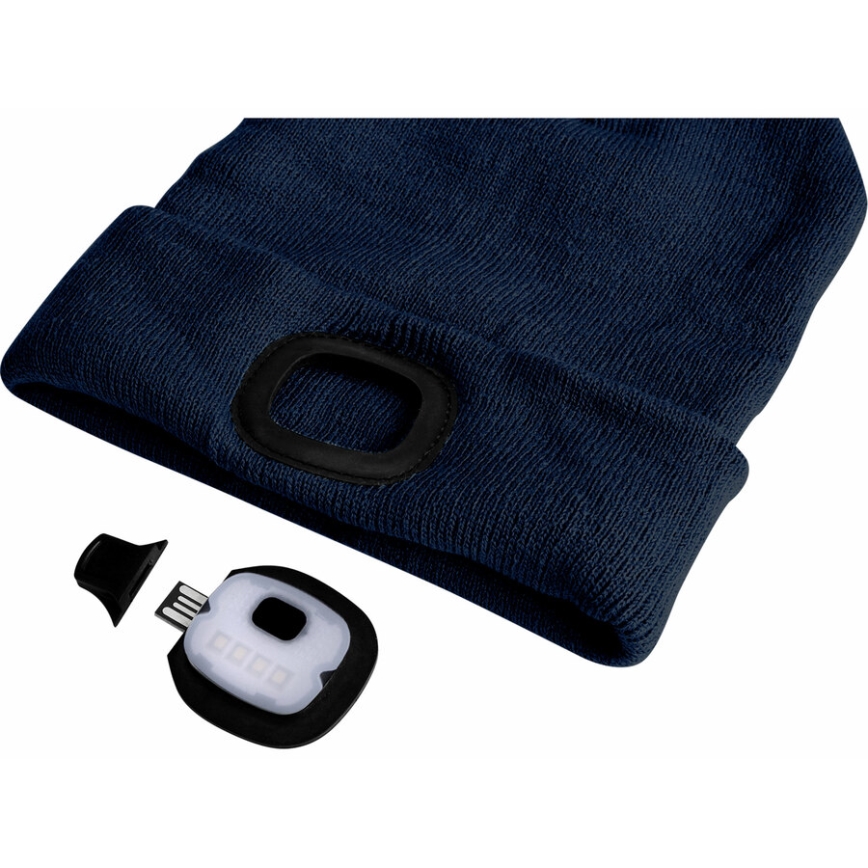 Extol - Kapa sa čelovkom i USB punjenjem 250 mAh, plava, vel. UNI