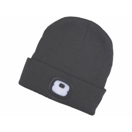 Extol - Kapa sa čeonom lampom i USB punjenjem 250 mAh tamno siva vel. UNI