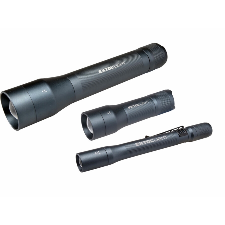 Extol - LED baterijska lampa LED/2xAAA IP54 antracit